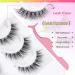 Buy Self Adhesive Eyelashes - Natural Look Reusable Pre-Glued Wispy Lashes by CORUSCATE | 3 Pairs + Tweezers - Lightweight & Beginner Friendly - Buy Online on GoSupps.com