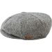 Shop TruClothing 8 Panel Baker Boy Hat - Vintage Tweed Wool in Light Grey | Classic Shelby Style for Men & Women - Buy Online on GoSupps.com