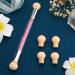 Greoer Nail Art Sponge Brush Applicator with Double Head - Pink | 4 Replacement Heads | Ombre Sponge Nail Design Tool for UV Gel and False Nails - Buy Online on GoSupps.com