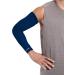 Shop Copper Compression Arm Sleeve - Copper Infused Full Arm Brace for Pain Relief in Tennis Elbow Arthritis and More - Navy L - Buy Online on GoSupps.com