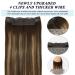 GOO GOO Balayage Chocolate Brown to Caramel Blonde Human Hair Extensions - 16 Inch Invisible Wire Hairpiece - Buy Online on GoSupps.com