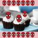 20 x PRECUT Spiderman Face Cupcake Topper Edible Wafer Paper Cake Toppers Decoration - Buy Online on GoSupps.com