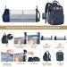 Large Diaper Bag Backpack with Changing Station, Sunshade & USB Port - Waterproof Unisex Baby Bag for Boys & Girls in Dark Blue - Buy Online on GoSupps.com