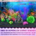 Borlech 8-Piece Aquarium Rock Decorations & Plastic Plants Set - Vibrant Pink Fish Tank Decor for Ideal Aquatic Aesthetics - Buy Online on GoSupps.com