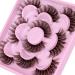 Newcally D04 Russian Brown 20mm Strip Lashes - Fluffy Mink D Curl False Eyelashes for Natural, Colored Brown Volume - Soft and Long-lasting - Buy Online on GoSupps.com