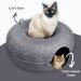 Cherie Bear Donut Design Cat Tunnel Bed for Indoor Cats - Interactive Toy and Cozy Hiding Tent for Large Kittens - Dark Grey - Buy Online on GoSupps.com