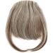 Clip In Bangs Hair Extensions - Neat Front Full Bangs Fringe, Light Brown & Bleach Blonde, Straight Hairpiece for Women - Buy Online on GoSupps.com