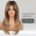 HAIRCUBE Long Ombre Brown Layered Synthetic Curly Hair Wig for Women - Middle Parting - Buy Online on GoSupps.com