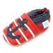 Dotty Fish Soft Leather Baby Shoes. Toddler Shoes for Boys. Non-Slip Suede Soles. 0-6 Months - 4-5 Years 2-3 Years Red Anchors