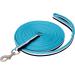 8m Soft Nylon Lunging Line for Equestrian Horses | Durable Tow Leash with Hand Loop & Carabiners | Perfect for Ground Work - Petrol Blue/White/Dark Blue - Buy Online on GoSupps.com