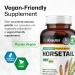 Organic Horsetail Capsules for Hair, Skin & Nails - With Nettle, Green Tea, Ginseng & Ginkgo Biloba - Immune Function & Antioxidant Support - 100 Capsules - Buy Online on GoSupps.com