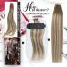 Moresoo 20 Blonde Balayage Tape in Human Hair Extensions - Light Brown with Platinum Blonde Highlights - Buy Online on GoSupps.com