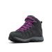Columbia Women's Crestwood Mid Waterproof Wide Hiking Boot Shoe 7.5 Wide Graphite, Bright Plum
