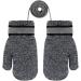 Fox Knitting Short Full Finger Gloves for Toddlers | Winter Thermal Plush Lining | 1-3 Years | Bear/Deep Grey - Buy Online on GoSupps.com