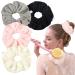 Ivyu Microfiber Hair Drying Scrunchies Towel Fiber - Buns Large Big Jumbo Scrunchie for Curl Hair for Shower Wet Anti Frizz Hair Products Absorbent Fast Terry Cloth Sleep Scrunchy Gift for Women Girls Mixed Color