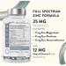 Triple Zinc 25mg with Vitamin C - 180 High Strength Tablets - Zinc Picolinate, Bisglycinate, Monomethionine - 6 Months Supply - Buy Online on GoSupps.com