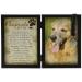 Pawprints Pet Memorial Frame with Pawprints Left by You Poem- Touching Dog Sympathy Gift for Pet Loss Remembrance Frame With Pet Tag