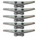 ZUJARA 6 inch Dock Cleats 5-Pack Galvanized Iron Boat Cleat for Marine or Decorative Applications