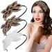 Noverlife 3PCS Flapper Headbands 1920s Vintage Flapper Headpiece 20s Headbands for Women Rhinestone Beaded Leaf Hairband (Navy Blue  White  Black Gold)