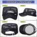 Breathable Military Cadet Cap Set - Black & Army Green | Mesh Sunshade Army Flat Top Cap - Buy Online on GoSupps.com