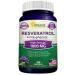 100% Natural Resveratrol with Red Wine Extract - 180 Capsules - Trans Resveratrol Antioxidant Supplement Pills for Pure Heart Health - Extra Strength Trans-Resveratrol