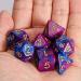 CiaraQ DND Polyhedral Dice Set with Black Dice Bag - Blue-Purple Color Scheme - Buy Online on GoSupps.com
