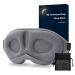 Zurzache Sleep Mask - Perfect Light Blockout 3D Comfort Ultra Soft Sleeping Mask for Women Men No Pressure On Eyes Ultra Soft & Comfortable Eye Shade Cover for Travel/Sleeping/Shift Work/Nap Grey