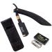 Ponik's classic razor with storage bag and 5 interchangeable blades Derby Premium a beard knife for half a standard razor blades transport bag black