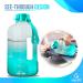 Half Gallon 64oz Water Bottle with Times to Drink | Motivational Sports Jug with Straw | Teal Fade Design - Buy Online on GoSupps.com