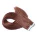 Tape in - on hair extensions - # 33 - red -brown - 50cm - 10 bricks each 4cm wide / 2.5g - 100% Remy real hair hair extension / extent with adhesive tape Tresse by Novon hair Exentions 10 dresses - 50cm / 2.5g 25g each