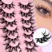 Heracks False Eyelashes Faux Mink Wet Look D-curl Cat-Eye Japanese Style Cosplay Spiky Anime Lashes 20 mm Long Dramatic Thick 7 Pair 7P-Wet-S23 - Buy Online on GoSupps.com