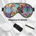Cute Succulents Print Eye Mask - Block Out Light for Air Travel & Sleep - 7.9x4 Inch - Buy Online on GoSupps.com