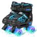 SZHZS Adjustable Toddler Kids Roller Skates with Light Up Wheels for Boys Girls Beginners for Indoor Outdoor Sports Small - Little Kid