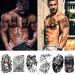 Zayvor 45 Sheets Temporary Tattoos - Waterproof 3D Tiny Black Handrawn Designs for Men and Women - Skull, Tribal, Maori, Tiger, Lion - Realistic Fake Body Art Sticker Set - Buy Online on GoSupps.com