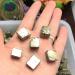 Natural Quartz Crystal 6Pcs Natural Copper Pyrite Specimen Chalcopyrite Crystal Rock Stones Original Specimen Cluster Collection Stone Home Office Decor