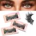False Eyelashes 25mm 3D Artificial Eyelashes Handmade Long Dramatic Lashes Fluffy Fake Lashes (3 Pairs)