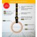 Wood Gymnastics Rings with Numbered Straps & Exercise Videos - Full Body Calisthenics Workout Rings 1.25 Inch - Buy Online on GoSupps.com