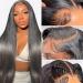 13x6 Lace Front Wigs Human Hair Pre Plucked 180 Density 24 Inch Straight Lace Front Wigs Human Hair HD Lace Frontal Wigs Human Hair for Women Natural Black with Baby Hair Glueless Wigs Human Hair 24 Inch 13x6 Lace Front ...