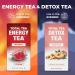 Total Tea Slimming Detox Herbal Tea - Caffeine-Free Blend with Chamomile, Hibiscus, and Ginger Root for Colon Cleanse & Weight Loss - Natural Digestive Health Tea with Ginger & Peach - 25 Bags - Buy Online on GoSupps.com