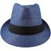 Gelante Summer Fedora Panama Straw Hat - Navy (L/XL) with Black Band - Buy Online on GoSupps.com