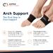 Copper Compression Arch Support Sleeves - Plantar Fasciitis Relief for Heel Spurs, Flat Feet, High Arches, Feet Pain - 1 Pair Black, One Size Fits All - Buy Online on GoSupps.com