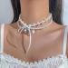 Oralgo Double-Layer Pearl Choker Necklace for Women | Korean Loop Heart Neck Chain | Everyday Jewelry - Buy Online on GoSupps.com