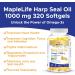 MapleLife Nutrition Harp Seal Oil 1000 mg Rich Source of Natural Omega-3 Fatty Acids EPA/DHA/DPA for Better Absorption Boost Brain Power Maintain Cardiovascular Health Lower Cholesterol & Triglyceride Anti-Inflammation Improve Cognitive Function 320 Softg - Buy Online on GoSupps.com