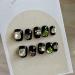 Handmade Heartbeat Short Nail Wearing Black Sweet Cool Explosive Shining Diamond Nail Patch Nail Artificial Nail (Size : L)