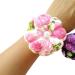 CUSHYSTORE Floral Small Wrist Pin Cushion with Adjustable Strap - Purple + Pink | 2.75'' x 2.75'' x 1.25 - Buy Online on GoSupps.com