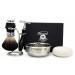 5 Pieces Shaving Set in Black(Black Badger Hair Brush 3 Different Type of Razor to Choose Brush & Razor Holder & Shaving Soap) Blades not Included. Perfect As a Gift (De Safety Razor)