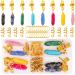 Kaiersi 41 Pcs Dreadlocks Loc Hair Jewelry Crystal Gemstone Wire Wrapped Pendant Spiral Hair Beads Hair Cuffs Hair Rings Hair Accessories for locs Braids (Golden)