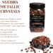 Syedra Crushed Glass for Crafts - High Luster Metallic Glitter Bulk Decoration - 410G Dark Brown - 3-6mm - Buy Online on GoSupps.com