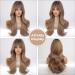HAIRCUBE Ombre Brown Wig with Bangs | Long Wavy Synthetic Wig for Women - Buy Online on GoSupps.com