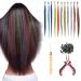 SPORWAY Coloured Hair Extensions 50 Pieces Colourful Feather Hair Extension Set Art Hair Extensions Hair Strands Children Feather Hair Accessories Hairpiece Braids for Women Children Party